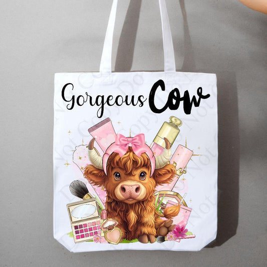 Gorgeous cow tote bag personalised optional 2 styles to choose