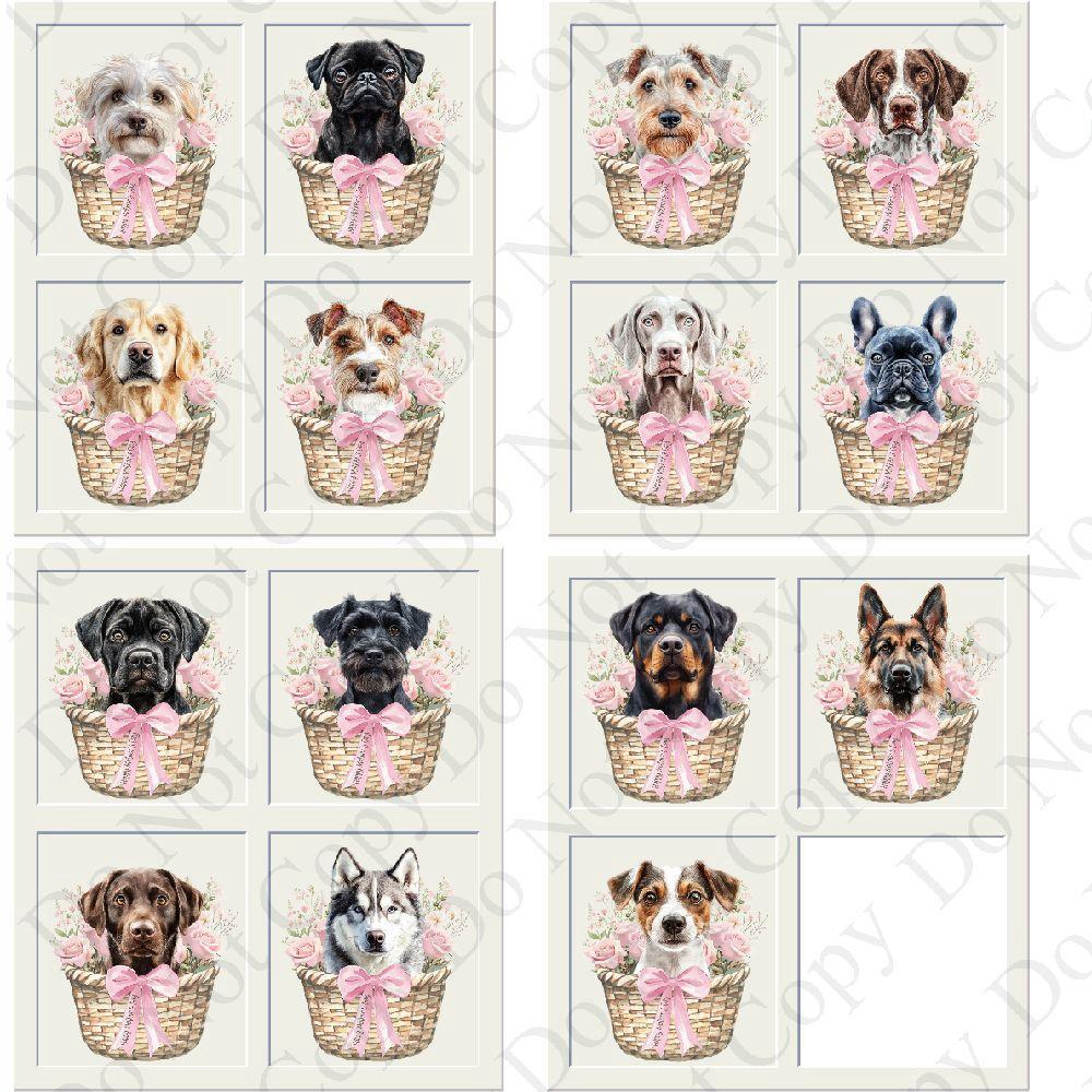 Tote bag mothers day dog in basket 47 to choose from  - canvas