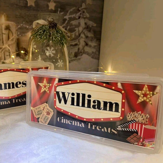 Personalised cinema treats storage tub