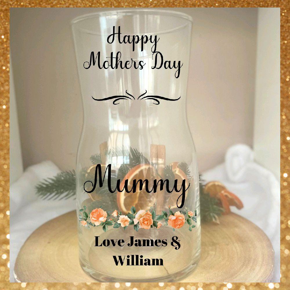 Mothers day personalised vase. Any wording you like Ornaments Glass Decor