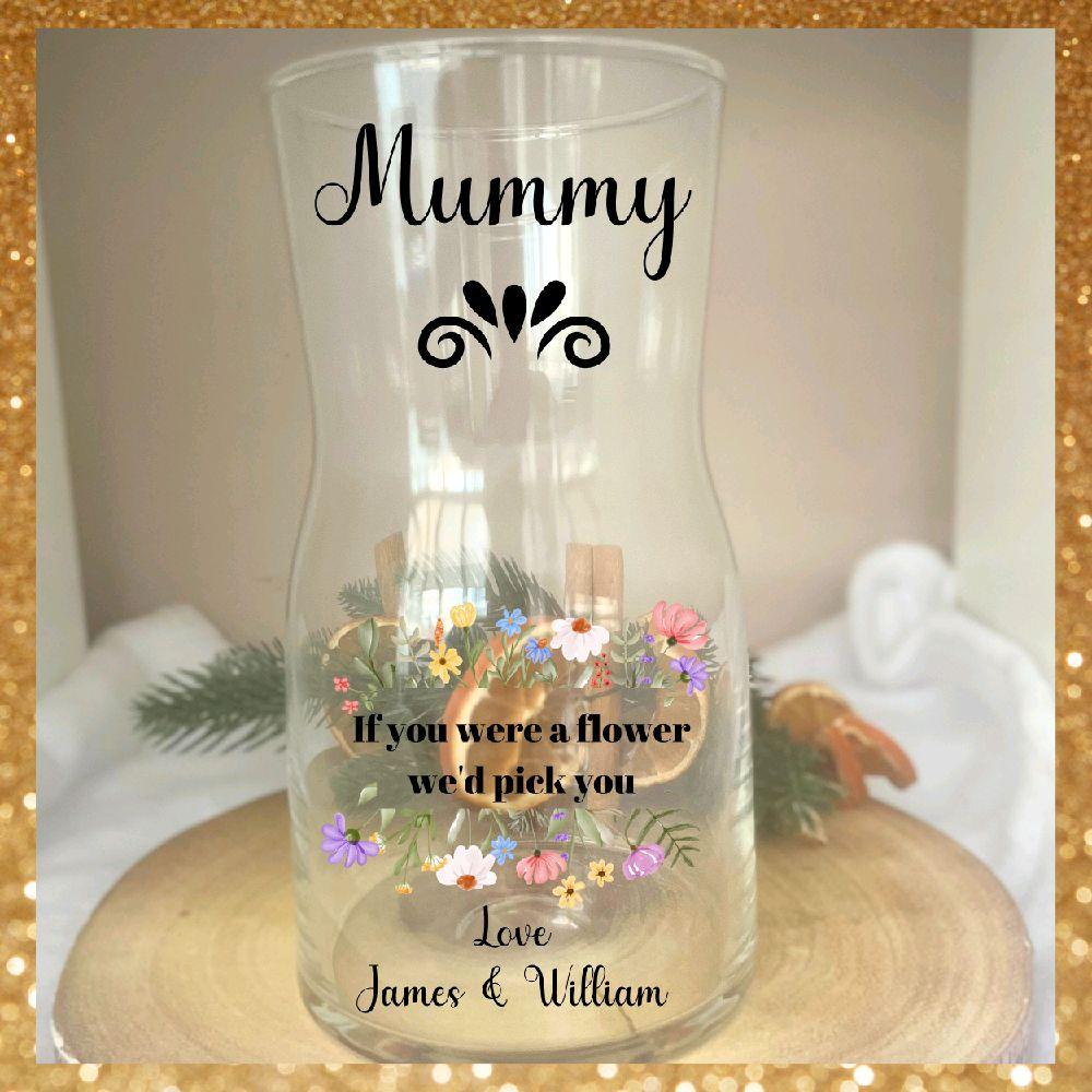 Mothers day personalised vase. Any wording you like Ornaments Glass Decor