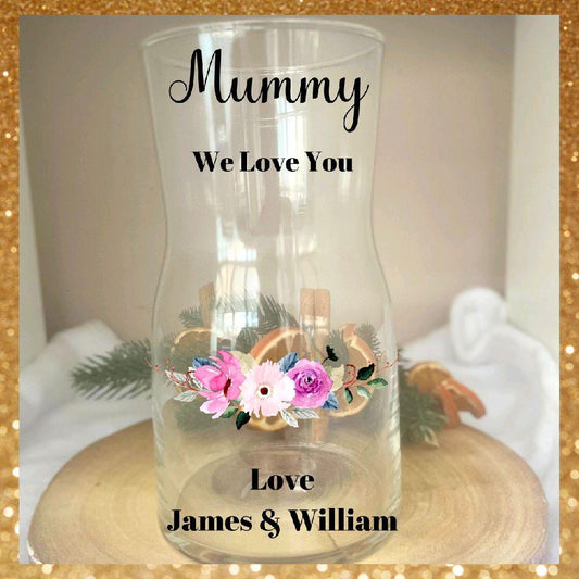 Mothers day personalised vase. Various options